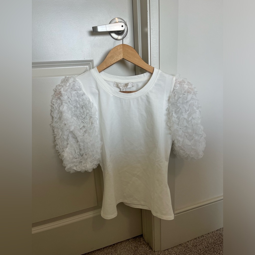 Anthropologie Flat White Blouse